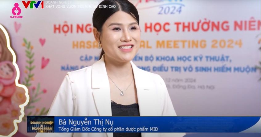 Đài truyền hình VTV1 đưa tin về gian hàng S-Femme tại hội nghị HASAM 2024