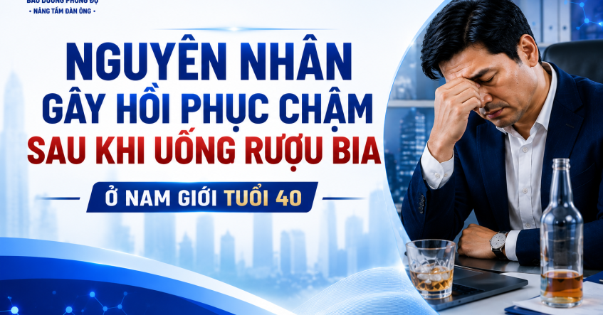 Hồi Phục Chậm Sau Khi Uống Rượu Bia: Giải Mã Khủng Hoảng ATP & Chiến Lược Bảo Dưỡng Năng Lượng Cho Nam Giới Tuổi 40+