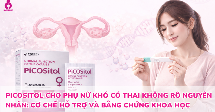 Picositol cho phụ nữ khó có thai không rõ nguyên nhân: Cơ chế hỗ trợ và bằng chứng khoa học