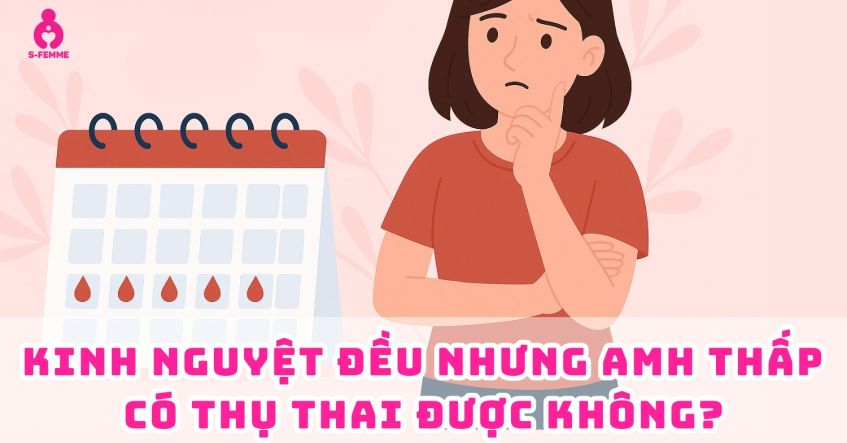 Kinh nguyệt đều nhưng Amh thấp​ có thụ thai được không?