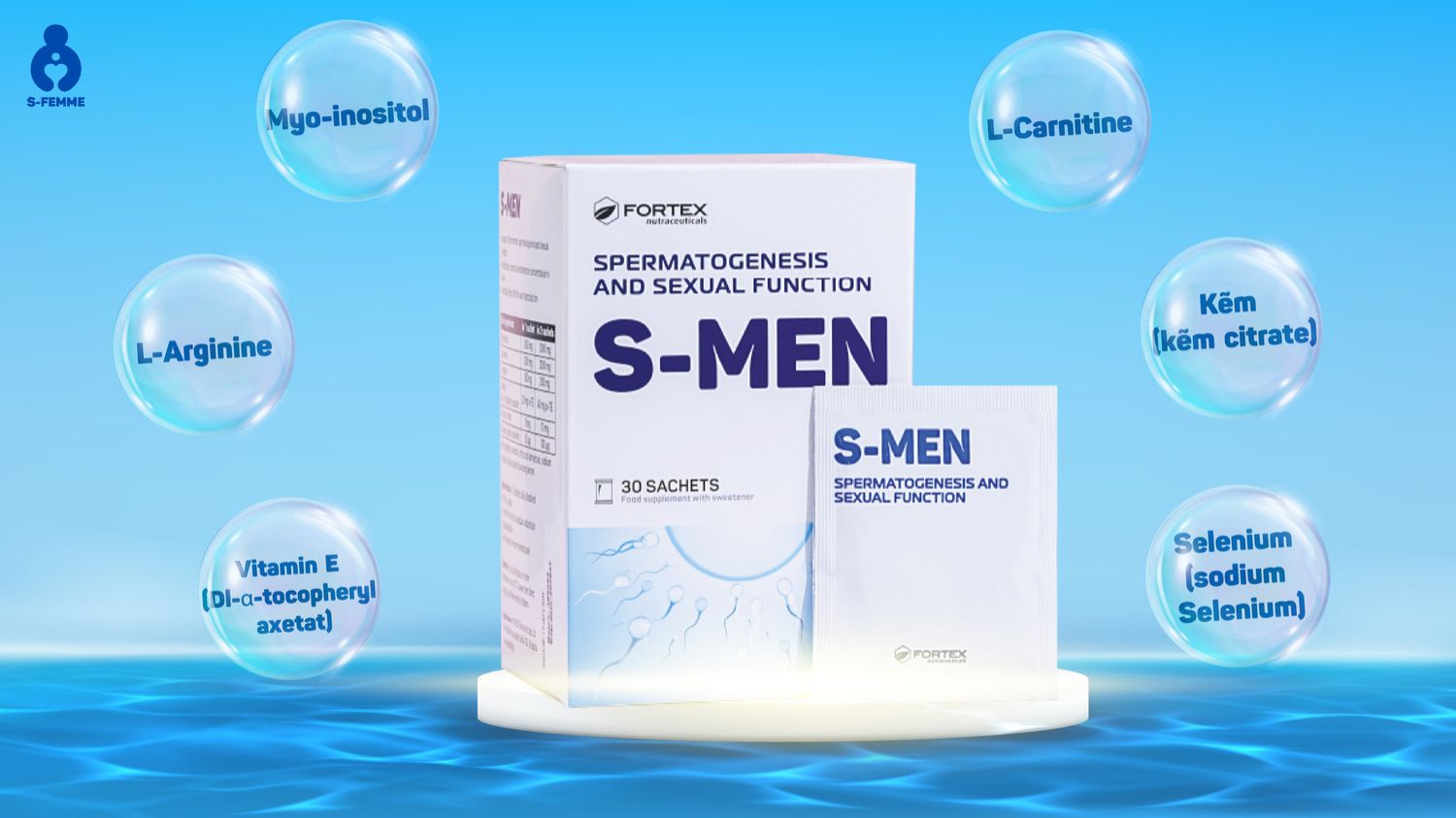 Bổ tinh trùng S-MEN Dinh dưỡng hỗ trợ sức khỏe sinh sản nam giới